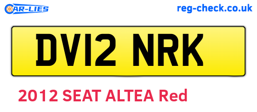 DV12NRK are the vehicle registration plates.