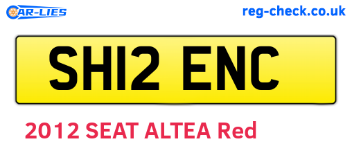 SH12ENC are the vehicle registration plates.