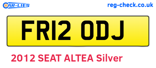 FR12ODJ are the vehicle registration plates.