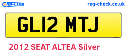 GL12MTJ are the vehicle registration plates.
