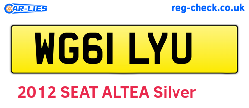 WG61LYU are the vehicle registration plates.