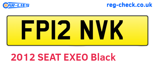 FP12NVK are the vehicle registration plates.