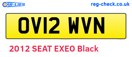 OV12WVN are the vehicle registration plates.