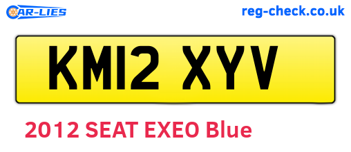 KM12XYV are the vehicle registration plates.