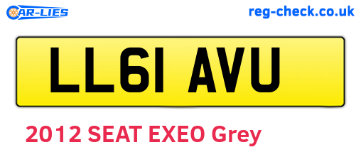LL61AVU are the vehicle registration plates.