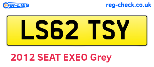 LS62TSY are the vehicle registration plates.