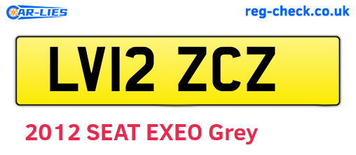 LV12ZCZ are the vehicle registration plates.