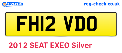 FH12VDO are the vehicle registration plates.