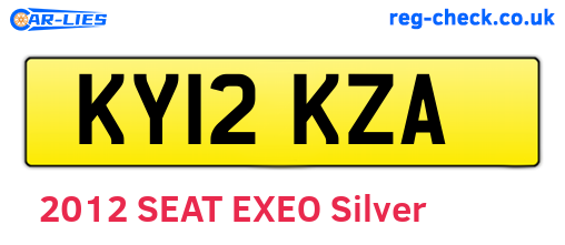 KY12KZA are the vehicle registration plates.