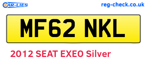MF62NKL are the vehicle registration plates.