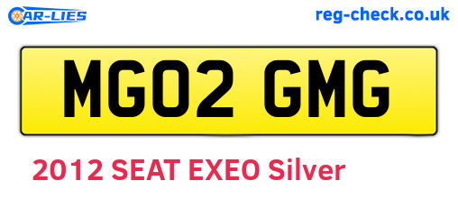 MG02GMG are the vehicle registration plates.
