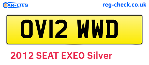 OV12WWD are the vehicle registration plates.