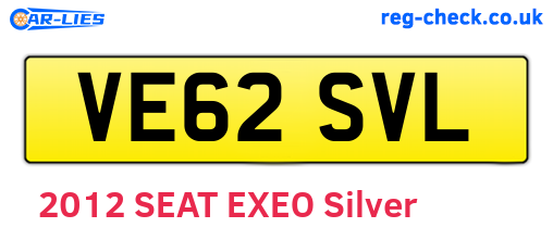 VE62SVL are the vehicle registration plates.