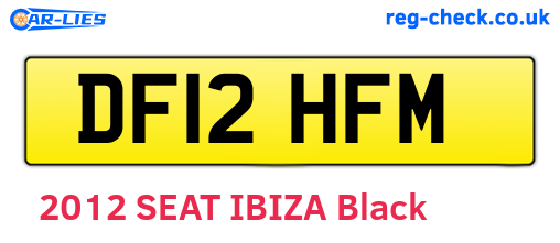 DF12HFM are the vehicle registration plates.