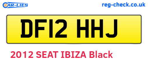 DF12HHJ are the vehicle registration plates.