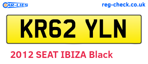 KR62YLN are the vehicle registration plates.