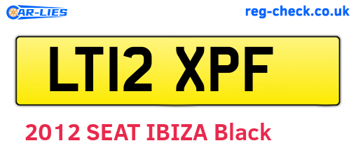 LT12XPF are the vehicle registration plates.