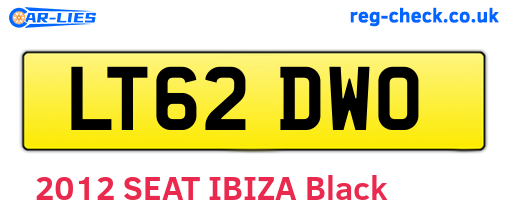 LT62DWO are the vehicle registration plates.