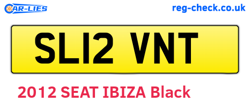 SL12VNT are the vehicle registration plates.