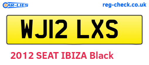 WJ12LXS are the vehicle registration plates.