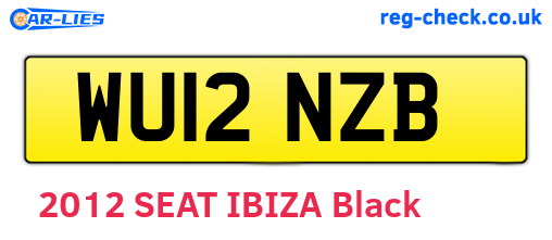 WU12NZB are the vehicle registration plates.