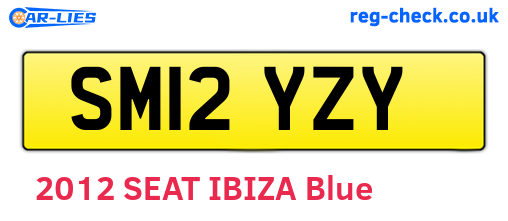 SM12YZY are the vehicle registration plates.