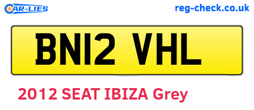 BN12VHL are the vehicle registration plates.
