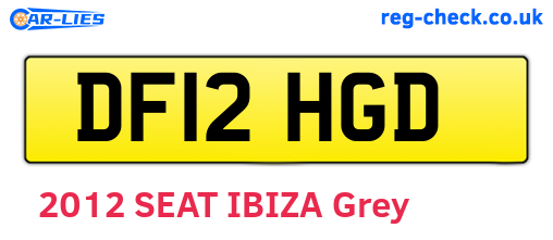DF12HGD are the vehicle registration plates.