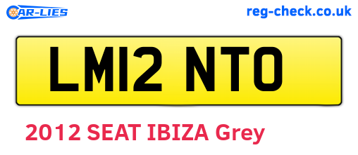 LM12NTO are the vehicle registration plates.