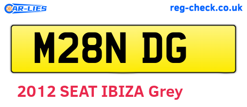 M28NDG are the vehicle registration plates.