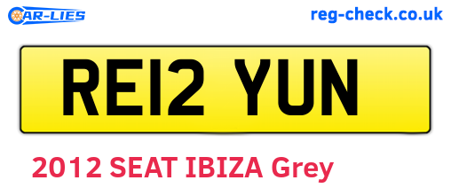 RE12YUN are the vehicle registration plates.