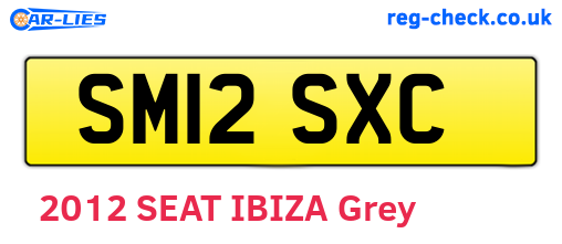 SM12SXC are the vehicle registration plates.