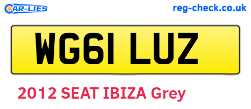 WG61LUZ are the vehicle registration plates.