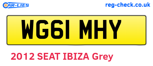 WG61MHY are the vehicle registration plates.