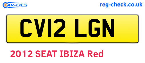 CV12LGN are the vehicle registration plates.