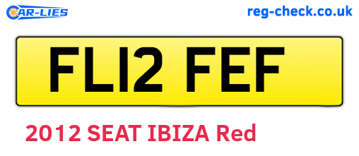 FL12FEF are the vehicle registration plates.