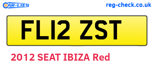 FL12ZST are the vehicle registration plates.