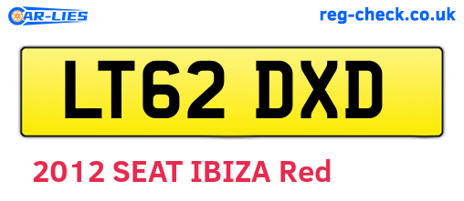 LT62DXD are the vehicle registration plates.