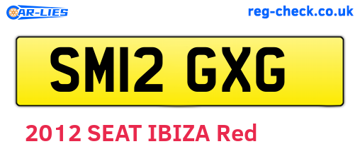 SM12GXG are the vehicle registration plates.