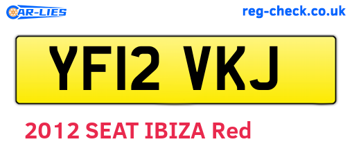 YF12VKJ are the vehicle registration plates.