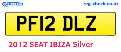 PF12DLZ are the vehicle registration plates.