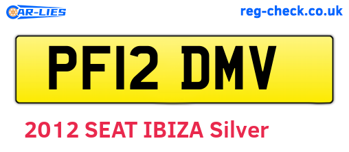 PF12DMV are the vehicle registration plates.