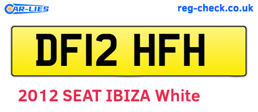 DF12HFH are the vehicle registration plates.