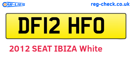 DF12HFO are the vehicle registration plates.