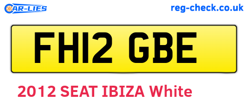 FH12GBE are the vehicle registration plates.