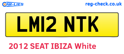 LM12NTK are the vehicle registration plates.