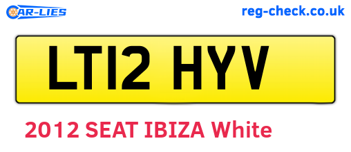 LT12HYV are the vehicle registration plates.