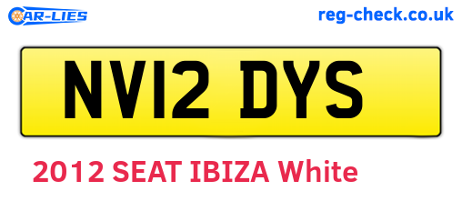 NV12DYS are the vehicle registration plates.
