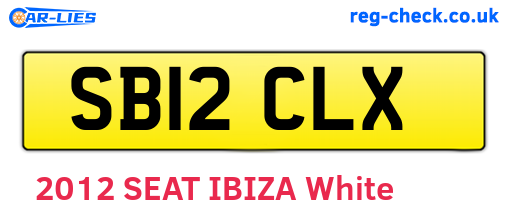SB12CLX are the vehicle registration plates.