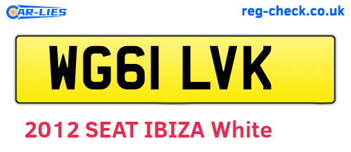 WG61LVK are the vehicle registration plates.
